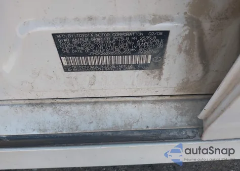 2008 Lexus Is 250 from USA, damaged, VIN JTHCK262X85022595